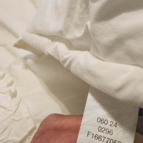 Simple Shabby Chic White Ruffled Duvet Cover Twin/Full 67X89" - Picture 4 of 6